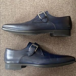 Magnanni Buckle-Strap Leather Loafer
